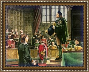 House Framed Prints - Charles I in the House of Commons by English School