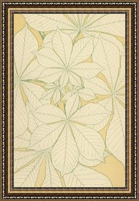Leaves Framed Paintings - Leaves From Nature by English School