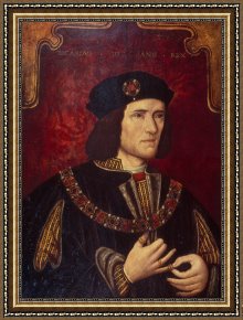 Richard Dadd Framed Prints - Portrait of King Richard III by English School