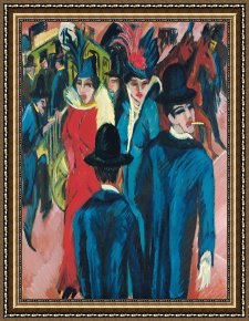 J.f.k. in Berlin, 1963 Framed Prints - Berlin Street Scene by Ernst Ludwig Kirchner