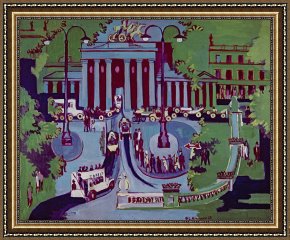 J.f.k. in Berlin, 1963 Framed Prints - The Brandenburg Gate Berlin by Ernst Ludwig Kirchner