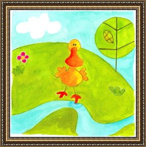 Ducks Framed Paintings - Duck by Esteban Studio