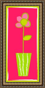 Teen Framed Prints - Pink Flower by Esteban Studio
