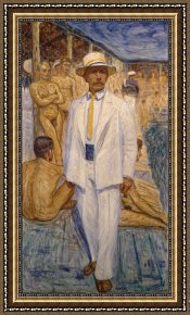 (selfportrait) Framed Prints - Selfportrait by Eugene Jansson