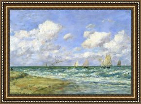 Scene Framed Prints - Marine scene by Eugene Louis Boudin