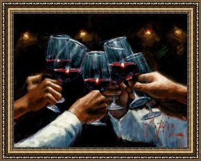 Still Life Framed Prints - For a Better Life Red Wine with Lights by Fabian Perez