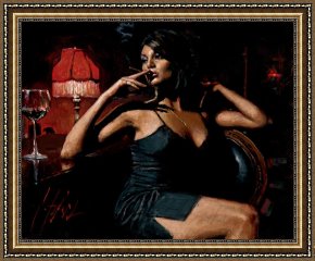 Disputation of The Holy Sacrament (la Disputa) [detail 10a] Framed Prints - Saba at Las Brujas by Fabian Perez