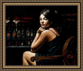 Disputation of The Holy Sacrament (la Disputa) [detail 10a] Framed Prints - Saba at Las Brujas III with Lights by Fabian Perez