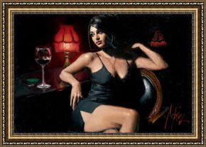 Disputation of The Holy Sacrament (la Disputa) [detail 10a] Framed Prints - Saba at Las Brujas V by Fabian Perez