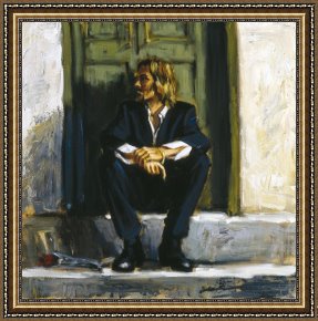 Romance Framed Prints - Waiting for The Romance to Come Back I by Fabian Perez