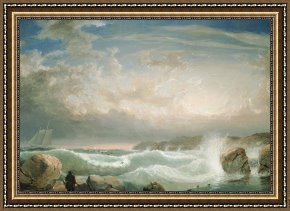 Boar Lane Framed Prints - Rafes Chasm Gloucester Massachusetts by FH Lane