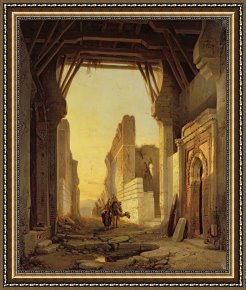 The Brandenburg Gate Berlin Framed Paintings - The Gates of El Geber in Morocco by Francois Antoine Bossuet