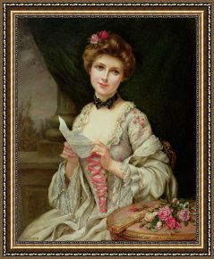 The Love Letter Framed Prints - The Love Letter by Francois Martin-Kayel