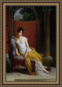 Portrait Framed Prints - Portrait of Madame Recamier by Francois Pascal Simon Gerard
