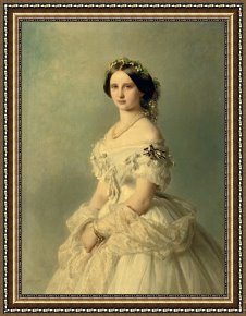 Portrait Framed Prints - Portrait of Princess of Baden by Franz Xaver Winterhalter