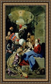 Execution Without Trial Under The Moorish Kings in Granada Framed Paintings - The Adoration of the Kings by Fray Juan Batista Maino