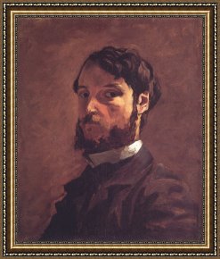 (selfportrait) Framed Prints - Selfportrait by Frederic Bazille