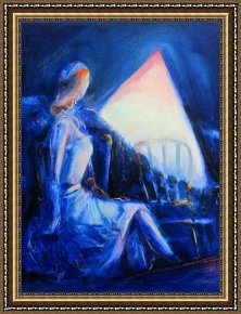 Round Midnight Framed Prints - Midnight Enigma by Frederick Luff