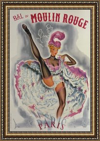 Performer Framed Prints - Party At The Moulin Rouge by French School