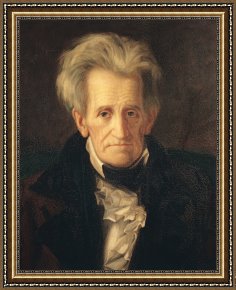 Portrait Framed Prints - Portrait of Andrew Jackson by George Peter Alexander Healy
