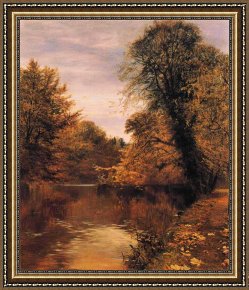 Leaves Framed Paintings - Leaves Are But The Wings on Which The Summer Flies by George Vicat Cole