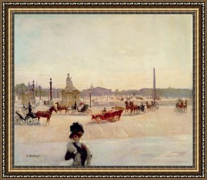 A Place Framed Prints - Place de la Concorde - Paris by Georges Fraipont