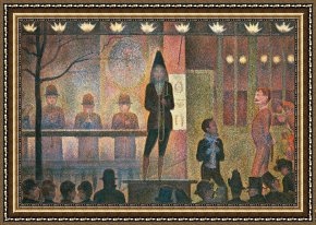 Performer Framed Prints - Circus Sideshow by Georges Seurat