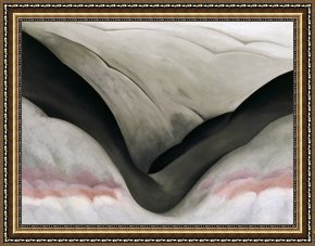 A Place Framed Prints - Black Place Grey And Pink by Georgia O'keeffe