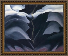 A Place Framed Prints - Black Place II by Georgia O'keeffe