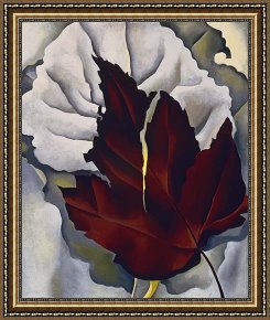 Leaves Framed Paintings - Pattern of Leaves by Georgia O'keeffe