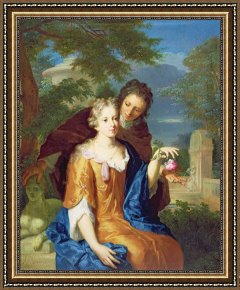Romance Framed Prints - The Young Lovers by Gerard Hoet
