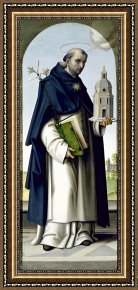 The Incredulity of Saint Thomas Framed Paintings - Saint Thomas Aquinas by Giovanni Battista Bertucci