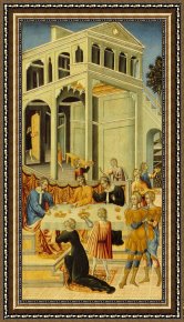 Holy Family with The Infant Saint John The Baptist And Saint Francis Framed Paintings - Salome Asking Herod for The Head of Saint John The Baptist by Giovanni di Paolo