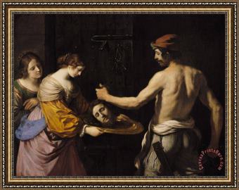 Salome Receives Head of John The Baptist Framed Paintings for Sale
