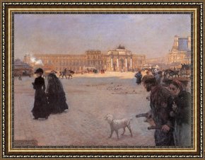 A Place Framed Prints - The Place De Carrousel And The Ruins of The Tuileries Palace in 1882 by Giuseppe De Nittis