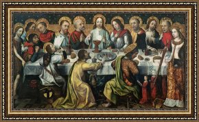 The Last Supper Framed Prints - The Last Supper by Godefroy