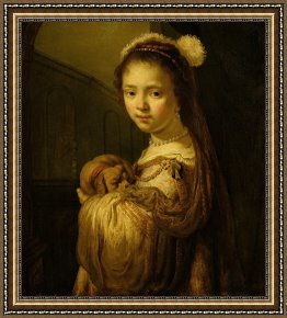 Young Framed Prints - Picture of a Young Girl by Govaert Flinck