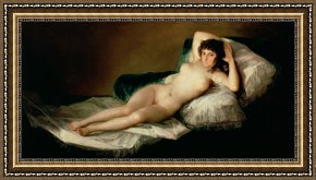 Naked Framed Paintings - The Naked Maja by Goya