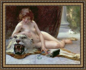 Unclothed Framed Paintings - The Jewel Case by Guillaume Seignac