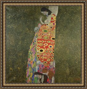 Beacon of Hope Framed Paintings - Hope II by Gustav Klimt