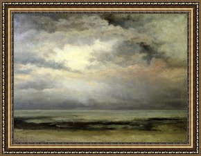 Gustave Framed Prints - Immensity by Gustave Courbet