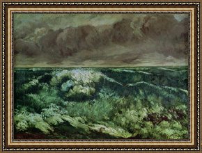 Waves, Framed Prints - The Wave by Gustave Courbet