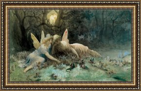 The Fairies a Scene Drawn From William Shakespeare Framed Paintings - The Fairies a Scene Drawn From William Shakespeare by Gustave Dore