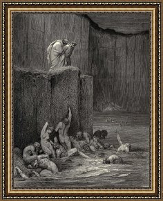 The Inferno, Canto 8, Lines 2729 Soon As Both Embark Framed Prints - The Inferno, Canto 18, Lines 116117 &ldquo;why Greedily Thus Bendest More on Me, Than on These Other Filthy Ones, Thy Ken&rdquo; by Gustave Dore
