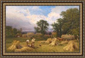 Golden Times Framed Prints - Harvest Time by GV Cole