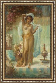 Beauty Framed Paintings - Dancing Beauty by Hans Zatzka