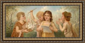 Spring Framed Prints - Spring Concert by Hans Zatzka