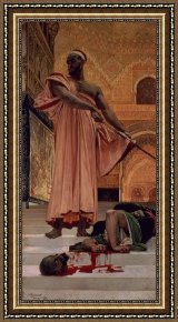 Execution Without Trial Under The Moorish Kings in Granada Framed Paintings - Execution Without Trial under the Moorish Kings in Granada by Henri Alexandre Georges Regnault