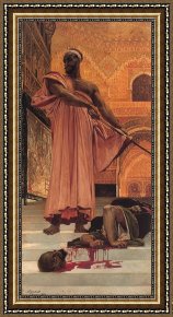 Execution Without Trial Under The Moorish Kings in Granada Framed Paintings - Summary Judgment Under The Moorish Kings of Granada by Henri Alexandre Georges Regnault