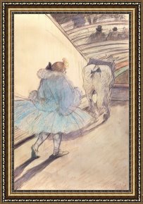 Performer Framed Prints - At The Circus Entering The Ring by Henri de Toulouse-Lautrec